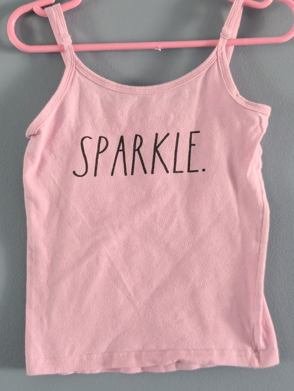 Rae Dunn Pink "SPARKLE." Tank Top 6/7